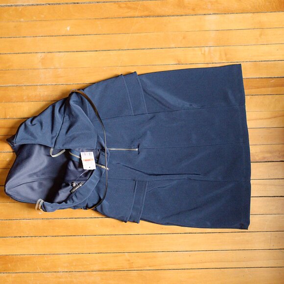 LeChateau Ottoman Ribbed Peplum Dress, Zip up - Picture 4 of 7